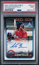 2024 Topps Pro Debut #PD-174 Nazzan Zanetello Autographs Auto Red Sox Pop 1