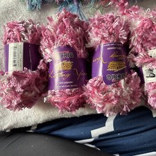 Jackie Knitting Yarn Pink . 4 Skeins 50g Per Skein