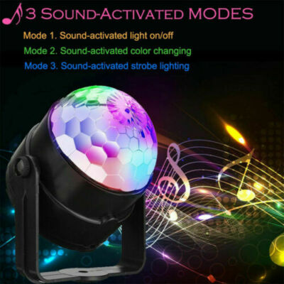 LED DJ Stage Light Portable US Plug Party Disco Ball Lamp With Remote Control