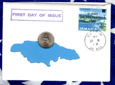 1969 99 COMPANY FIRST DAY FIRST ISSUE JAMAICA 5 CENTS KM-46 NO INFORMATION CARD