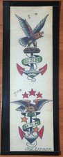 Brooklyn Joe Lieber Traditional Vintage Style Tattoo Flash Sheet 6x17 USN Sailor