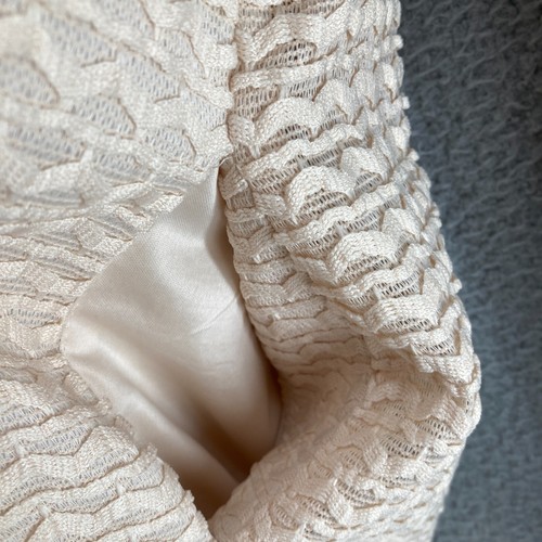 Anthropologie Pim & Larkin Textured Knit Cream Jacket Coat Sz M Elegant Formal - Picture 15 of 18