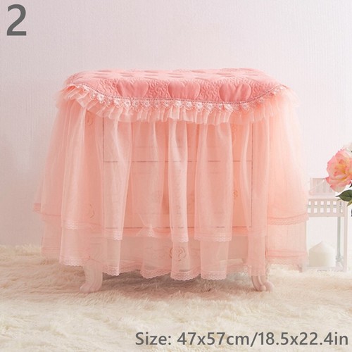 47x57cm DIY Mesh Lace Bedside Table Cover Cloths Dustproof Furniture Room Decor - Picture 10 of 22