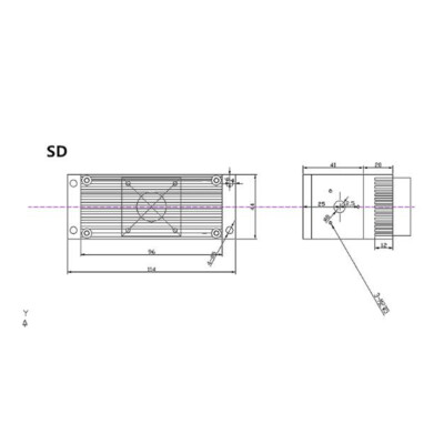 Module Laser Bleu 440nm 1W Avec Fibre Optique Et Alimentation - Neuf - Marque Q-BAIHE