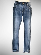 Indigo Rein Ankle Skinny Stretch Jeans Medium Wash Distressed Juniors Size 11