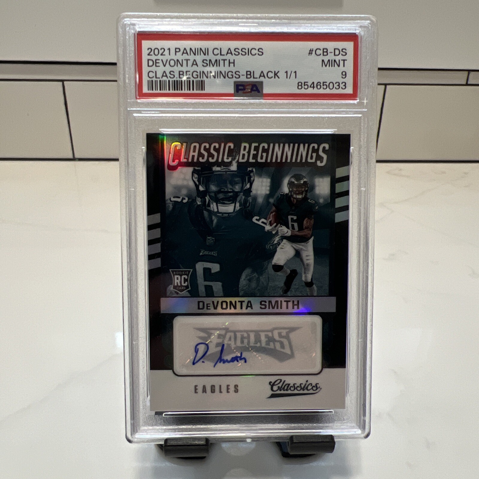 DeVonta Smith Panini Classics Classic Beginnings #CBDS Black 1/1