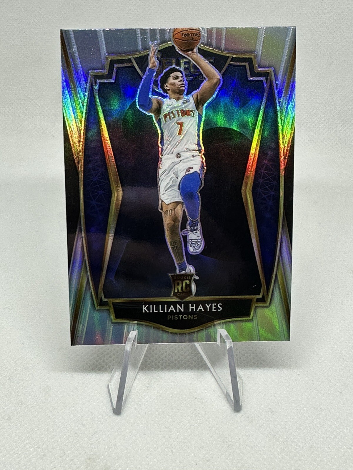 2020-21 NBA Select Killian Hayes Rookie Card #181 Premier Level Silver Prizm