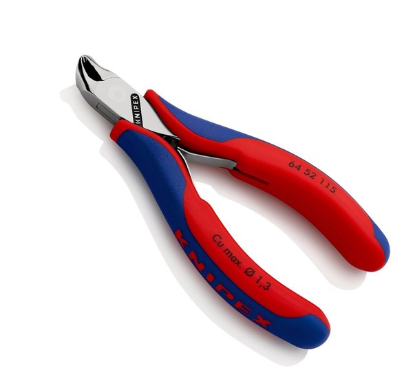 Knipex Elektronik-SchräGschneider 115Mm Ohne Facette, Kurzer Kopf, Gebogen-image