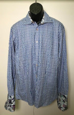 Ted Baker Men's Casual Blue Trim Button Long Sleeve Contrast Flip Cuff Shirt
