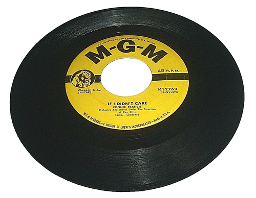 CONNIE FRANCIS-"IF I DIDN'T CARE/TOWARD THE..." 7" VINYL-1959-EARLY PRESS-MGM - 第 1/4 張圖片