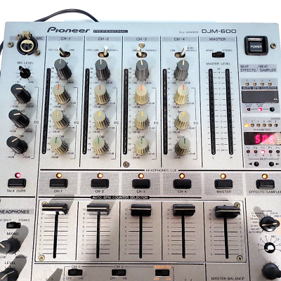 Pioneer DJM-600 Silver Professional DJ Mixer 4-Channel 4ch DJM600 