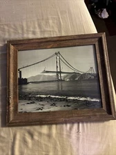 Golden Gate Bridge Under Construction  Framed 8x10 PHOTO PRINT Wooden Frame