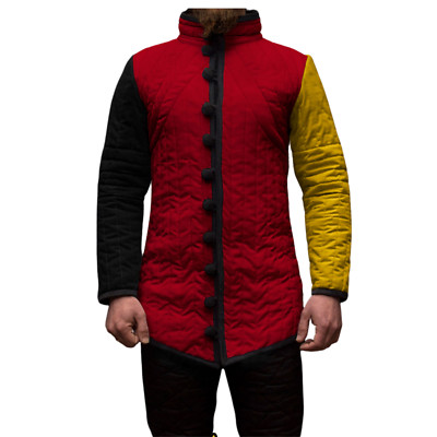 Men's Viking Winter Coat -Padded Armor Fantasy Jacket for LARP, Cosplay & Battle