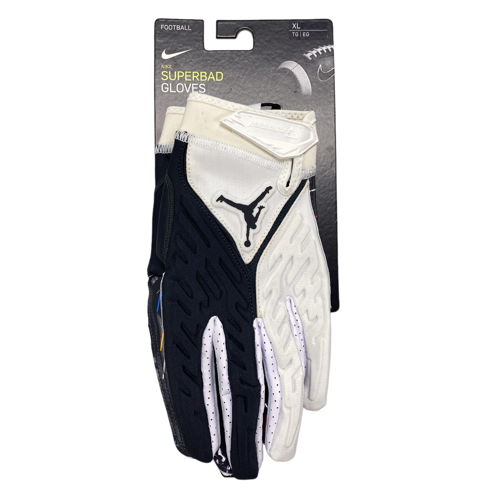 Nike Jordan Superbad Crucial Catch NFL Football Gloves Men's XL Grey