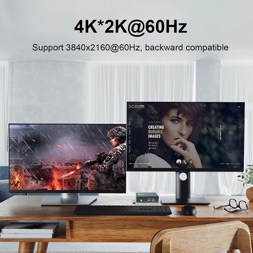 KVM Switch Displayport Dual Monitor GREATHTEK - Afbeelding 5 van 7