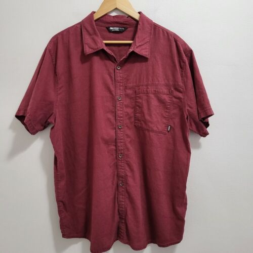 Outdoor Research Weisse Hemp Cotton Short Sleeve Button Up Hiking Shirt Size XXL - Bild 1 von 7