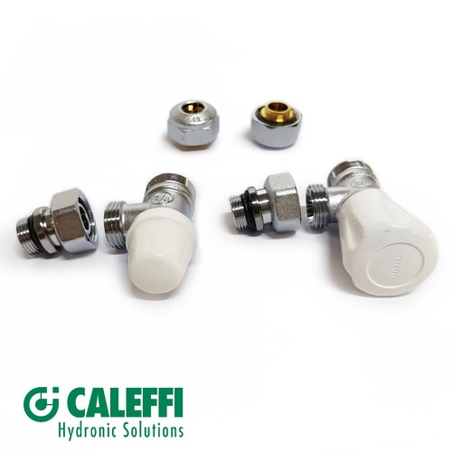 VALVOLA E DETENTORE A SQUADRA CALEFFI CON DADI RAME 12 14 MULTISTRATO 16 11479V - Foto 2 di 17