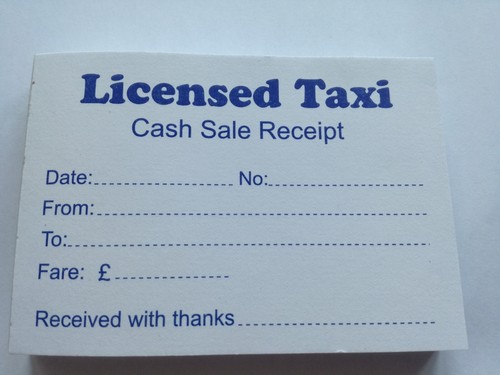 100 Pad A7 Licenza Taxi Contanti Vendita Ricevuta 100 Fogli Stampati per Pad - Foto 3 di 5