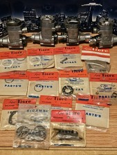 4 VINTAGE SUPER TIGRE X40R RC PYLON RACING GLOW ENGINES WITH SEALED NOS PARTS