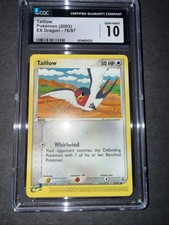 Pokemon Card Taillow CGC 10 Gem Mint, e-Reader EX Dragon 76/97, 2003 (1) on eBay