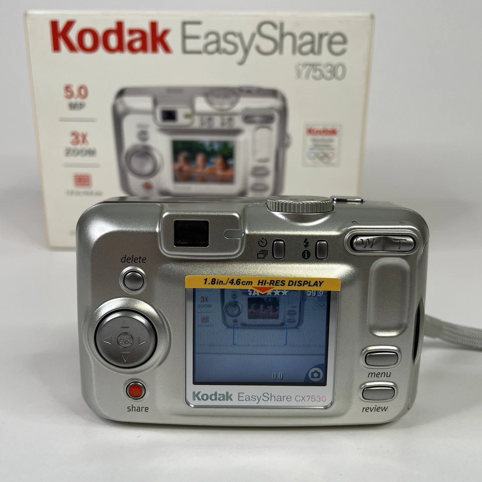 Vintage Kodak EasyShare CX7530 4.0MP Digital Camera Y2K Digicam - Silver Tested - Image 2 of 4