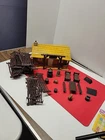 Vintage 1950s Marx Bar-M-Ranch Tin Cabin Play Set Some Roofs Tabs Broke W/ Fence