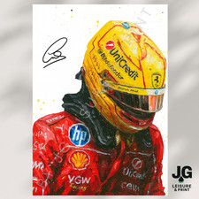 Lewis Hamilton Inspired Autograph Wall Art Poster - Formula One F1 A4 - A3 A2 A1