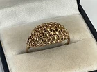 Vintage 9ct Gold Bobble or Keeper Ring, Birmingham Hallmark 1983, Size O.1/2