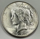 1926-D $1 Peace Dollar 90% Silver DENVER MINT US Coin UNC- BETTER DATE