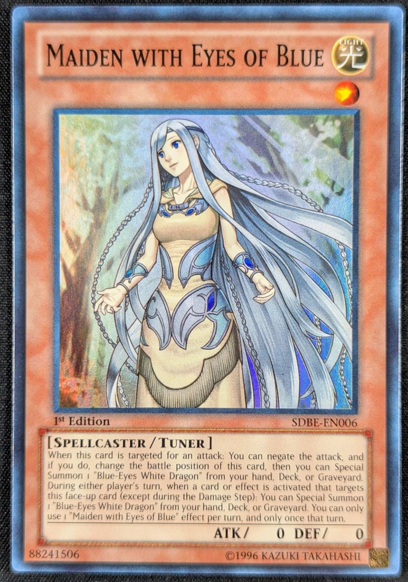 Maiden with Eyes of Blue 1996 1st Edition Super Rare Holo Yugioh