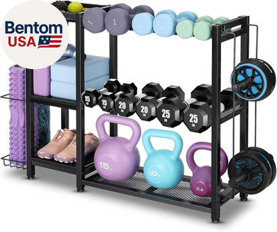 3-Tier Dumbbell Rack Stand Only - Adjustable Weight Rack for Home Gym, Heavy-Dut