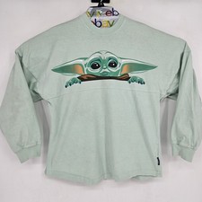 Disney Star Wars Mandalorian Spirit Jersey Shirt Womens XS Grogu Baby Yoda Crewn