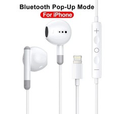 Lightning Earphones for iPhone 14 13 12 11 Pro Max Wired In Ear Earbuds