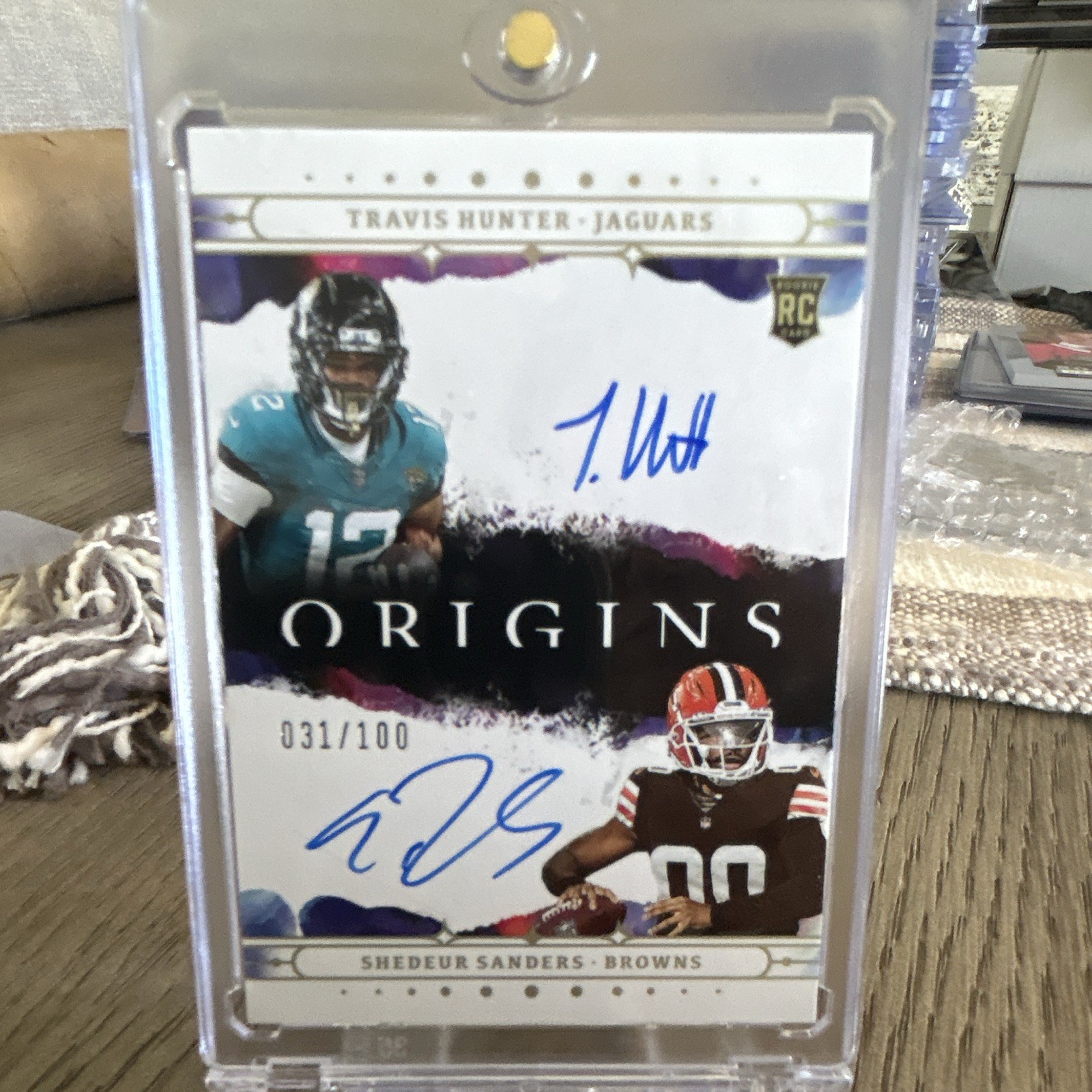 Panini 2025 Origins Dual Rookie Autos DA-1 Travis Hunter/Sanders 31/100