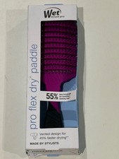Purple WET Brush Pro Flex Dry Paddle Detangler Less Breakage NEW