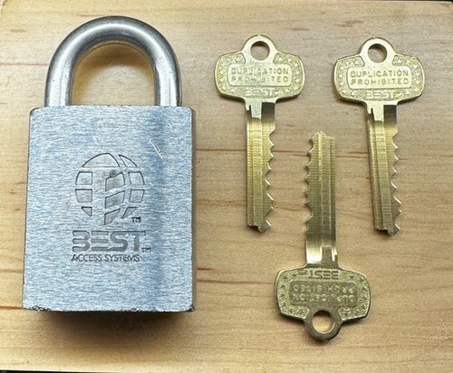 BEST DORMAKABA GROUP 21B SERIES BRASS BODY PADLOCK STAINLESS STEEL SHACKLE