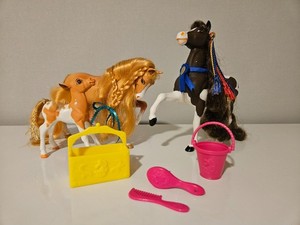 Vintage Breyer Dapples Ponies Horses 1995 Stallion, Mare, Foal, and Accessories