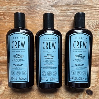 Lot Of 3 AMERICAN CREW Fiber Pre-Styling Cleanser Fast Free Shipping