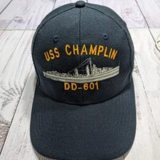 USS Champlin DD 601 Prosser MM3 Wrapback Baseball Cap Hat Adjustable
