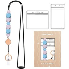 Retractable Lanyards for ID Badges and Keys, Cute Breakaway 31.5 inches, F