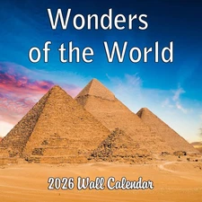 2026 Wonders of the World Monthly Wall Calendar | 12" x 24" | Travel Calendar 20