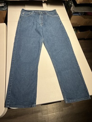 Carhartt FR Jeans Men's 36x32 Blue Denim Relaxed Fit 2HRC Work FRB100DNB 34x31.5