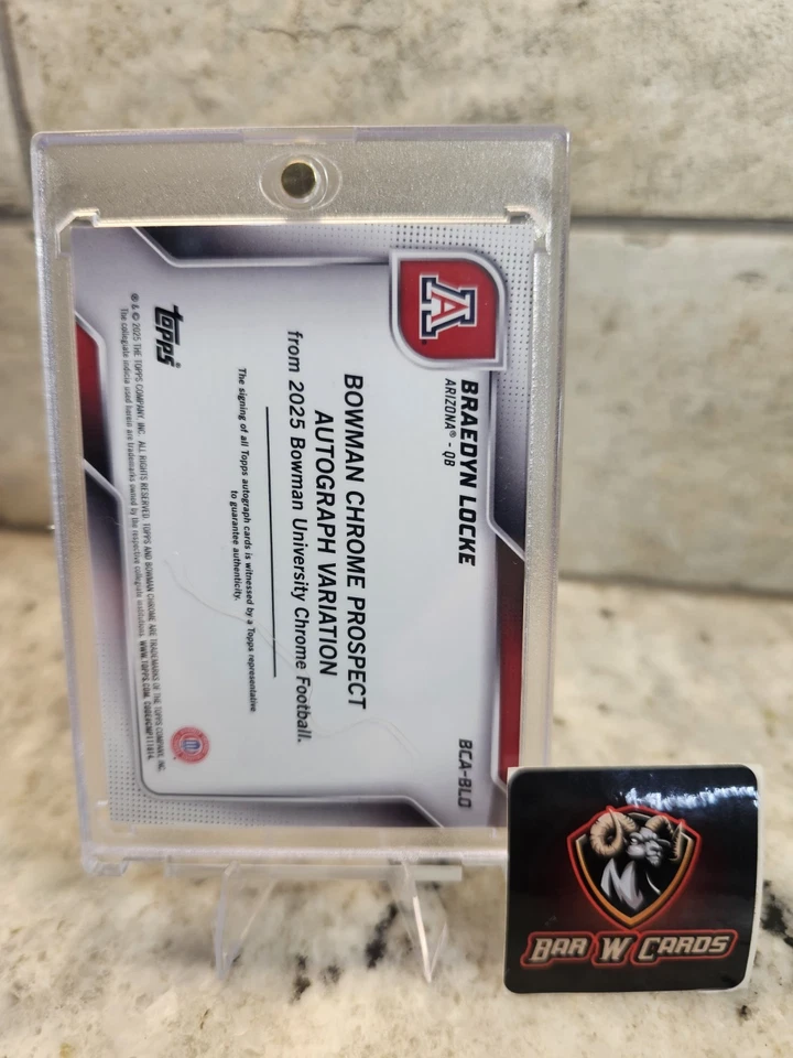 2025 Bowman Chrome Prospect Autographs Braedyn Locke Auto 1st Bowman - Image 2 of 4