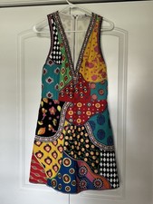 Alice + Olivia Women's Sleeveless V neck Color Block Dress Size 8 - NWT