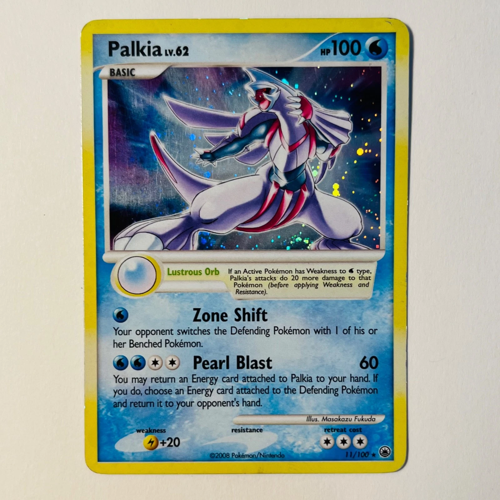 Palkia Holo Rare #11/100 Majestic Dawn Pokemon Card