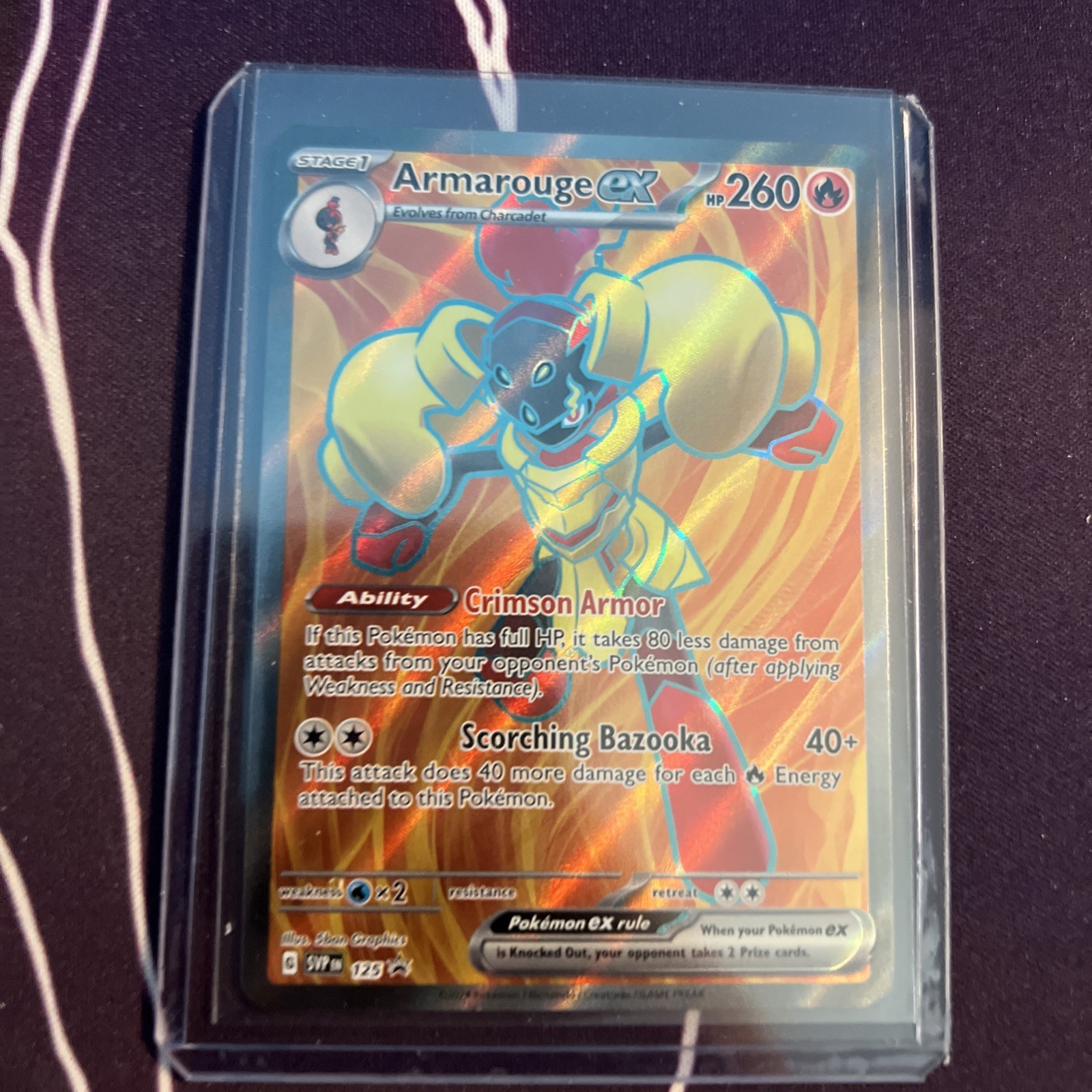 Pokemon Card Armarouge EX Svp 125 Full Art Ultra Rare Paradox Rift Near Mint