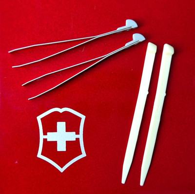 Original Victorinox 2x Pinzette 2x Zahnstocher 91mm & 111mm große Taschenmesser