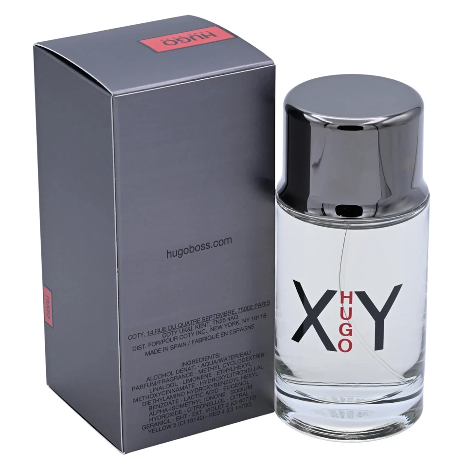 HUGO XY por HUGO BOSS 3.3 / 3.4 OZ EAU DE PARFUM Colonia Spray Hombres NUEVO EN CAJA Foto 4 de 4