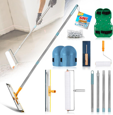 Upgraded Self-Levelling Cement Tool Kit - Floor Construction Roller Spike Shoes