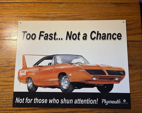 Plymouth Super Bird Tin Sign 12 X 16 